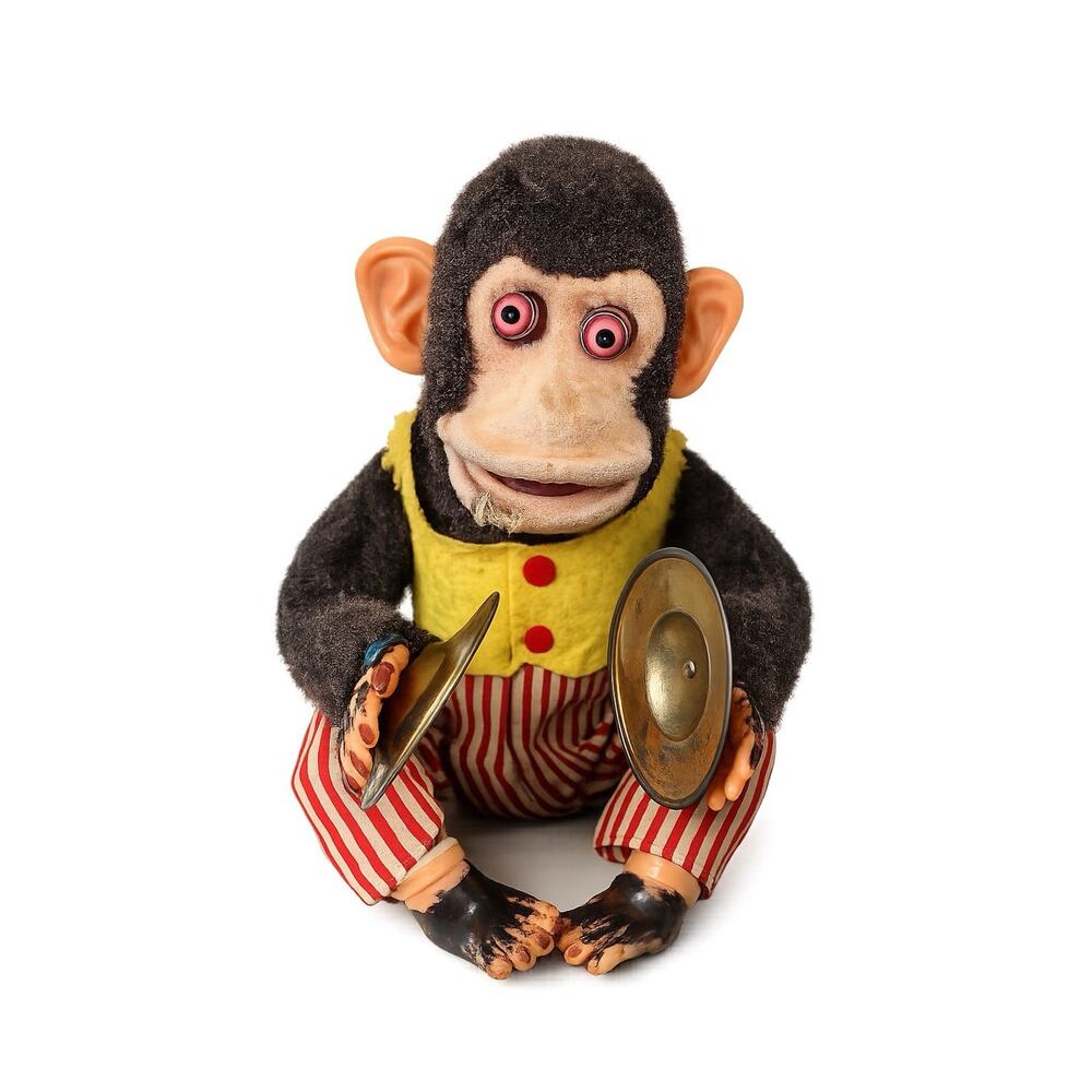 Vintage Musical Jolly Chimp Clapping Cymbal Monkey Musical Toy - Non Working